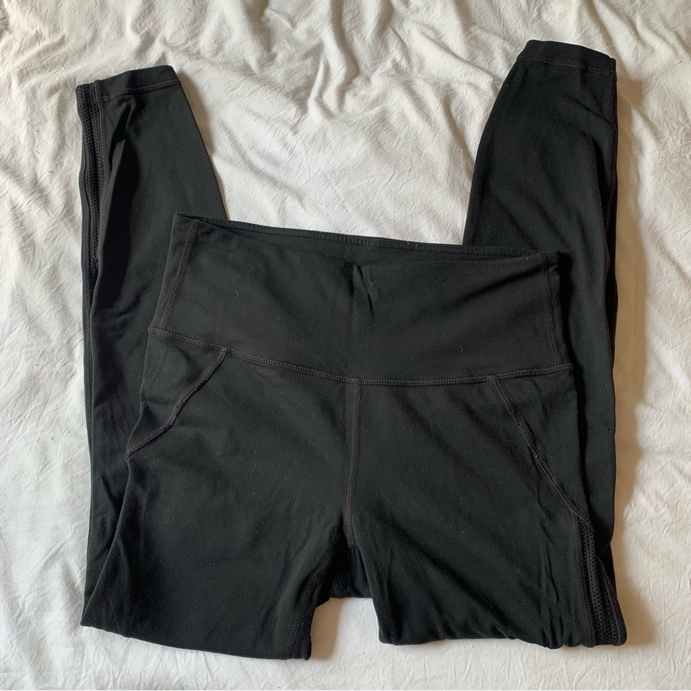 Athleta Leggings Mesh Net Sides